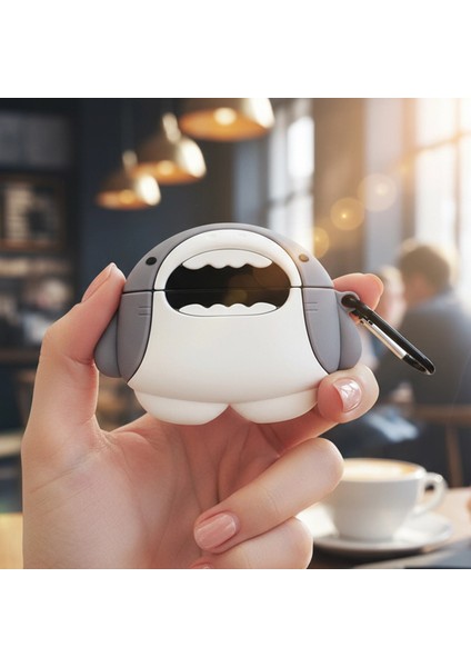 Xiaomi Redmi Buds 6 Lite Kılıf Karakter Figürlü Köpekbalığı