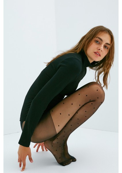 Siyah Stil Külotlu Çorap-Pentilicious