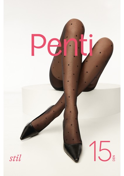 Siyah Stil Külotlu Çorap-Pentilicious