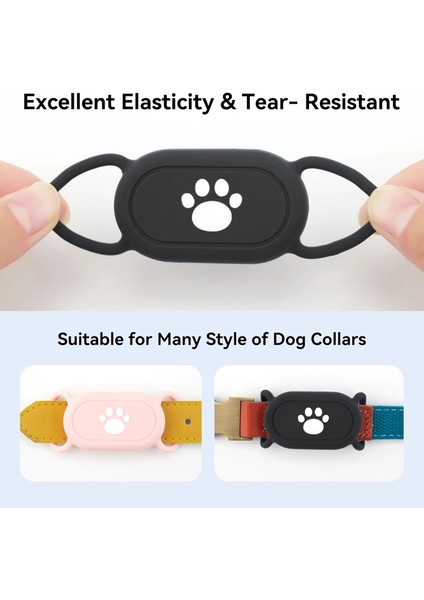 Samsung Galaxy Smarttag 2 Kılıf Evcil Hayvan Için Boyun Tasma Aparatı Siyah