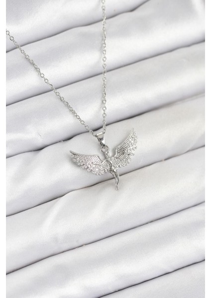 316L Çelik Zincir Melek Model Kadın Kolye