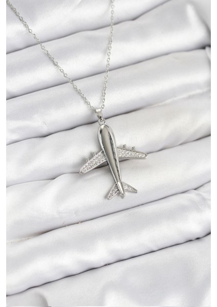 316L Çelik Zincir Uçak Model Kadın Kolye