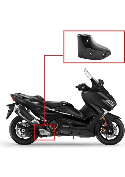 Karbon Fiber Ön Egzoz Borusu Koruyucu Koruyucu Dekoratif Kapak Yamaha T-Max 560 530 TMAX560 TMAX530 17-21 (Yurt Dışından) modelleri