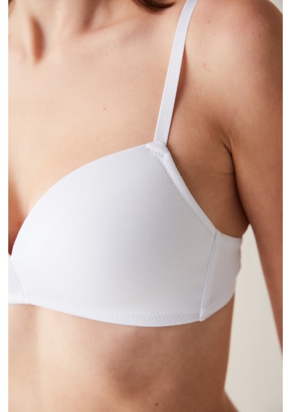 #hiççamaşırı Beyaz Cosy Balensiz Pamuklu Sütyen