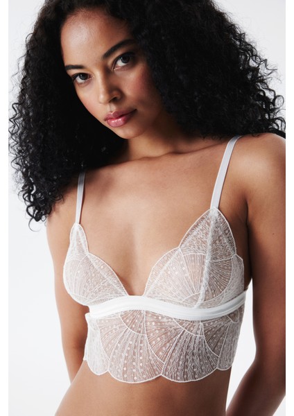 Hera Triangle Üçgen Beyaz Sütyen - Privee Koleksiyonu