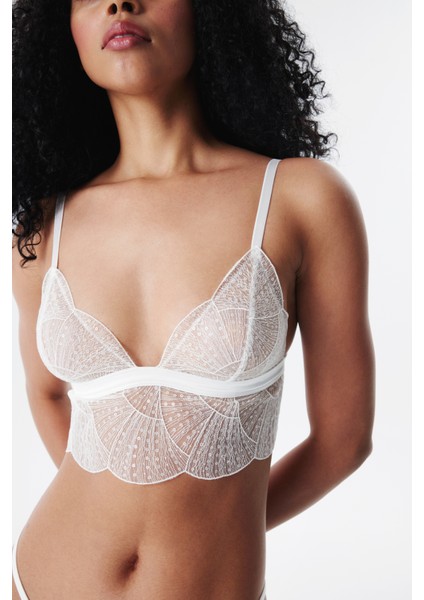 Hera Triangle Üçgen Beyaz Sütyen - Privee Koleksiyonu