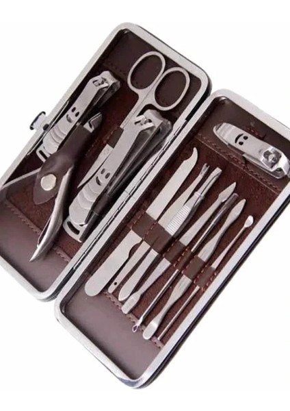 12 Parça Manikür Pedikür Seti Tırnak Bakımı Nasır Temizleme El Ayak Bakımı indirimleri