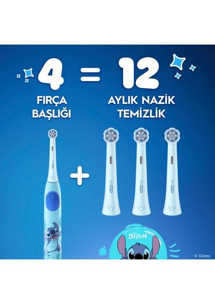 Io Çocuk 6+ Stitch Diş Fırçası Yedek Başlığı 4 Adet