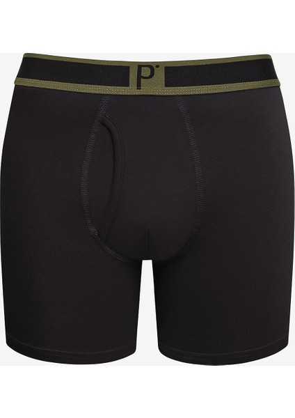 Erkek Pamuklu 3lü Siyah Çok Renkli Boxer