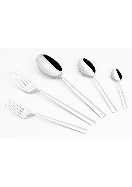 Tuana 30 Parça Sade 6 Kişilik Çelik& Sade Çatal & Kaşık Takımı fırsatları