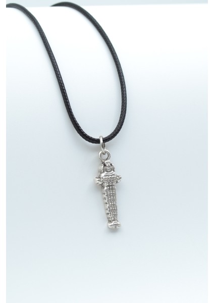 Artemis Bereket Tanrısı Gümüş Kaplama Deri İp Kolye