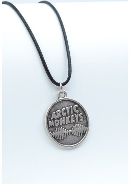 Arctic Monkeys Gümüş Kaplama Deri İp Kolye