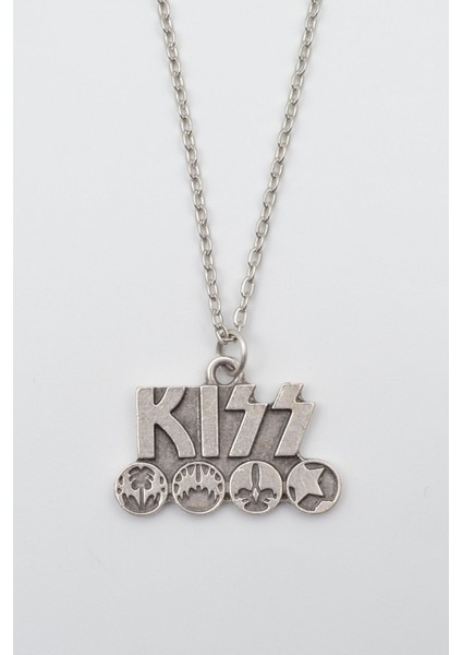 Kiss Gümüş Kaplama Düz Zincir Kolye