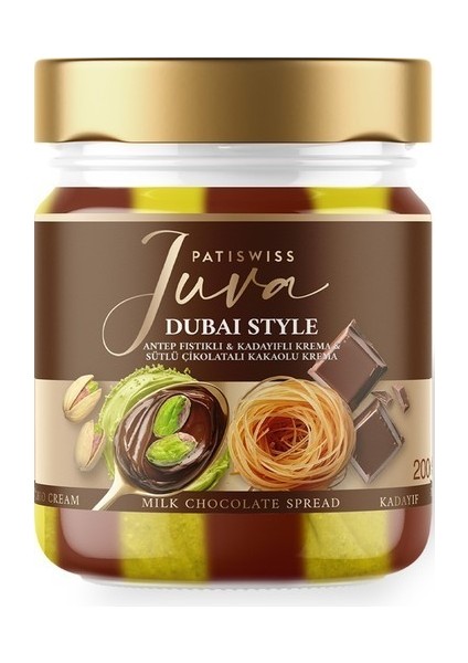 Sütlü Çikolatalı Antep Fıstığı Kreması – Juva Dubai Style, 200G
