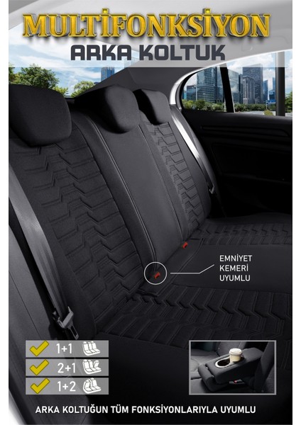 Fiat Palio Deri Detaylı Oto Koltuk Kılıfı Ön Arka Takım Platinium Seri Siyah Scr fiyatları