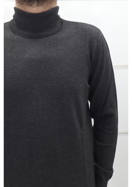 Fistan Store Erkek Füme Düz Klasik Kesim Rahat Kalıp Tam Balıkçı Yaka Kışlık Kazak fiyatları