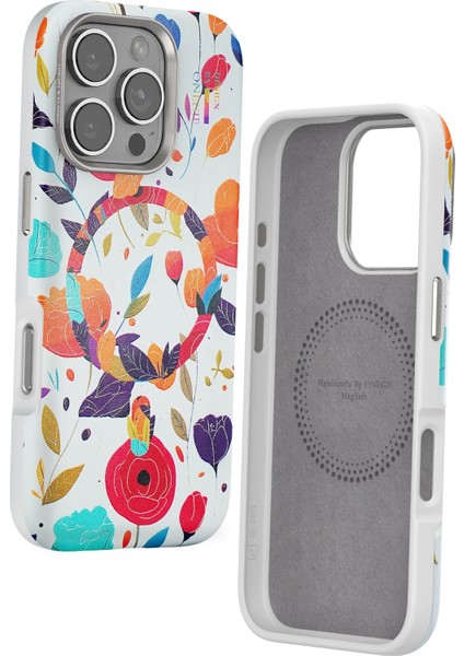 Techmrt Onegif Iphone 16 Pro Flower Series Magsafe Kapak - Beyaz fiyatları
