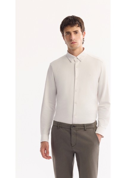 Erkek Gri Haki Klasik Bel Soft Touch Chino Slim Fit Pantolon A52Y3019