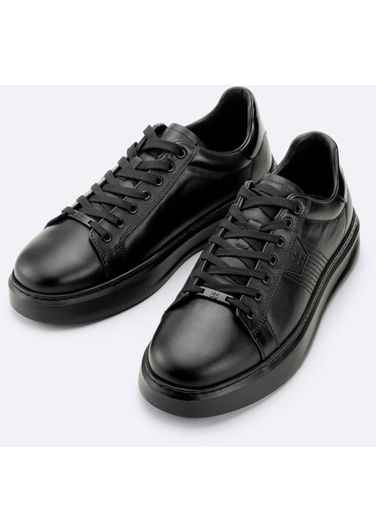 Erkek Siyah %100 Deri Esnek Taban Hafif Casual Ayakkabı A52Y8016