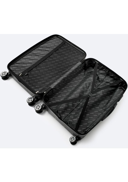 Erkek Siyah Kilitlenebilir Büyük Boy Bavul B008113