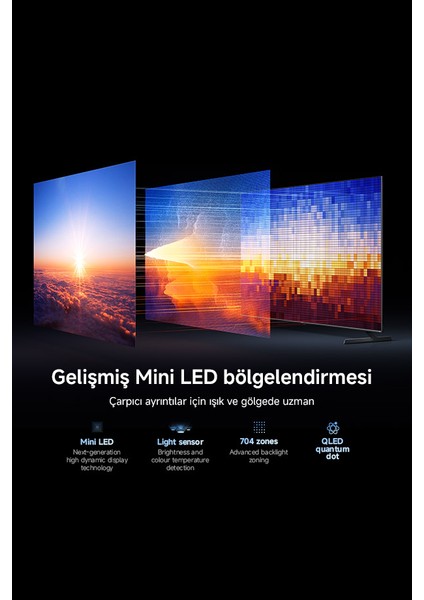 S Pro Mini LED 75 2026 - 4K Ultra HD Google Smart Uydu Alıcılı MiniLED TV modelleri