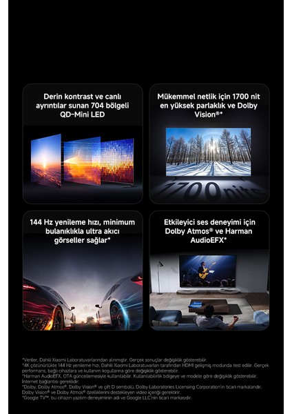 S Pro Mini LED 75 2026 - 4K Ultra HD Google Smart Uydu Alıcılı MiniLED TV