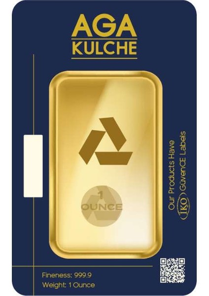 31.10 gr 1 Ons 24 Ayar 999.9 Külçe Altın
