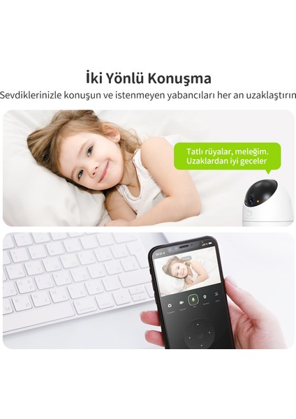 D210 2MP 1080P | Akıllı İç Mekan Wifi IP Güvenlik Kamerası | 360° Hareket Takibi | Renkli Gece Görüşü | Otomatik Takip Özelliği | Bebek ve Ev İç Mekan Kamerası | Beans View by Ezviz