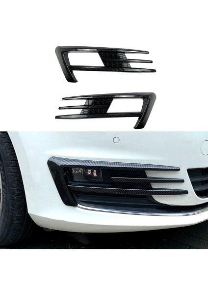 Golf Için 7 Mk7 2014 2015 2016 2017 Ön Tampon Sis Izgarası Sis Lambası Kaş Kapağı Trim Karbon Fiber Desen (Yurt Dışından) indirimleri