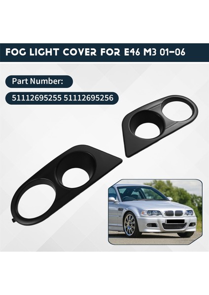 1paır Surround Hava Kanalı Bmw E46 M3 2001-2006 Araba Stil Ön Tampon Araba Sis Fakülleri Çift Deliği Kapsar (Yurt Dışından) fırsatları