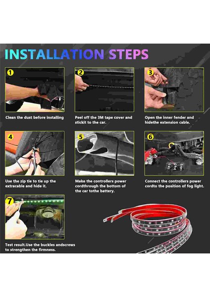 Araba Alt Aydınlatma LED Işıkları App Kontrolü ile Dream Color Şerit Işıkları (Yurt Dışından) fırsatları