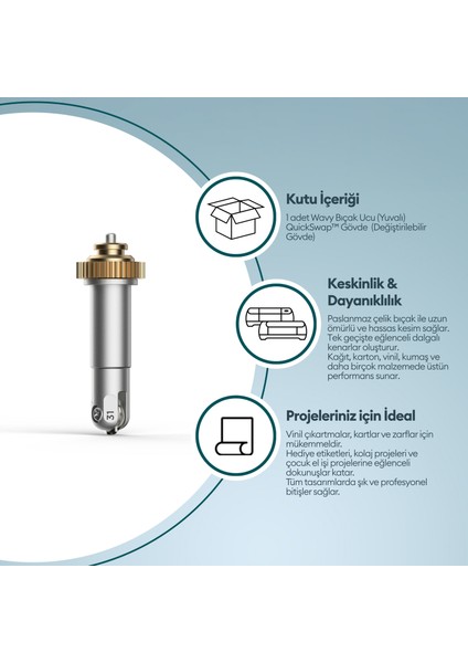Crıcut 2006838 Maker Wavy Bıçak Ucu Quıckswap Yuvalı modelleri
