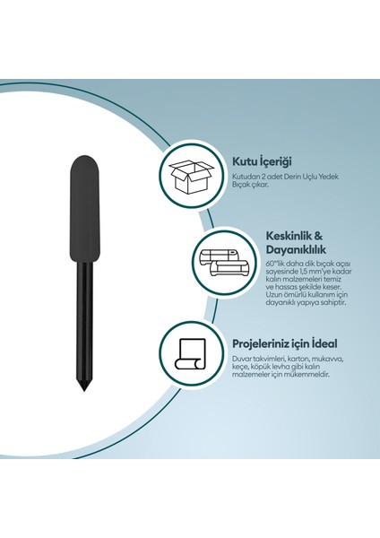 Crıcut 2003535 Explore Maker Derin Uçlu Yedek Bıçak 2li modelleri