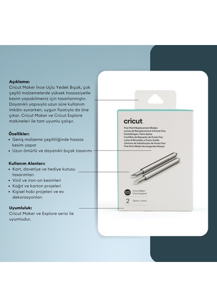 2007457 Maker Ince Uçlu Yedek Bıçak modelleri