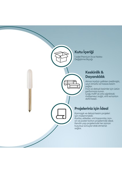 Crıcut 2007300 Explore Maker Premıum Ince Nokta Değiştirme Bıçağı modelleri