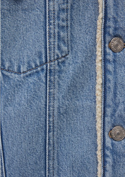 Zander Classic Denim Suni Kürklü Açık Mavi Jean Ceket 0111214-88554