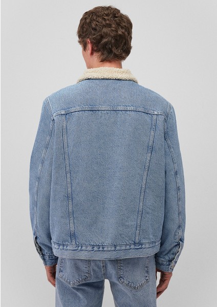 Zander Classic Denim Suni Kürklü Açık Mavi Jean Ceket 0111214-88554