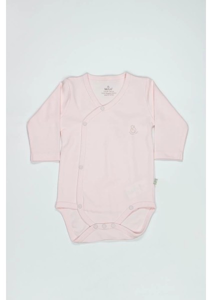 Bfs Organik Natural Basic Style Kruvaze Uzun Kol Body BS17102 Pembe
