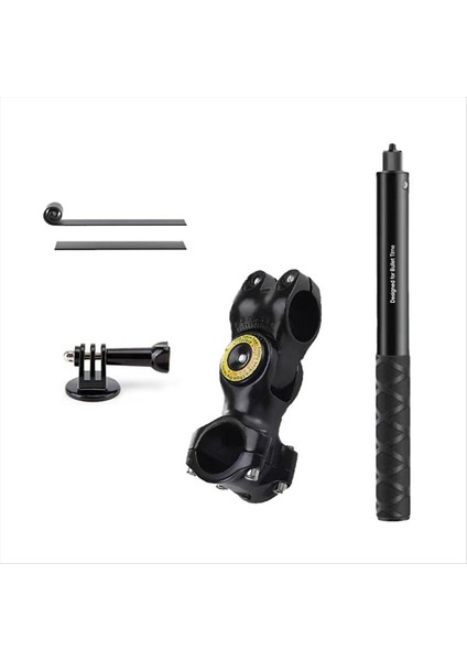 Ayarlanabilir Motosiklet Gidonu Dağı Gopro, Djı, INSTA360 Kameralar Görünmez Selfie Sopa Monopod (Yurt Dışından)