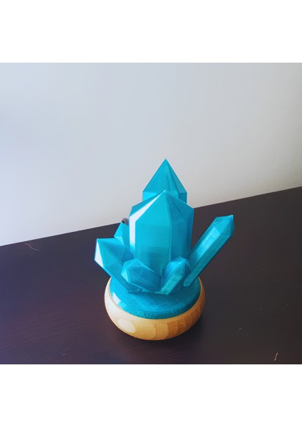 Mavi Kristal LED Gece Lambası Hafif ve Şık Tasarım (Spektrum Efektli)