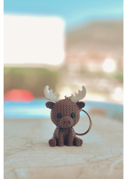 Örgü Desenli Geyik Anahtarlık – Sert Plastik, Çanta Süsü & Charm, Hayvan Figürlü Aksesuar fırsatları