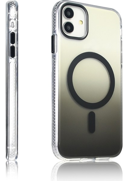 Iphone 11 Uyumlu Kılıf Magsafe Sarj Destekli Renk Geçişli Transparan Kapak modelleri