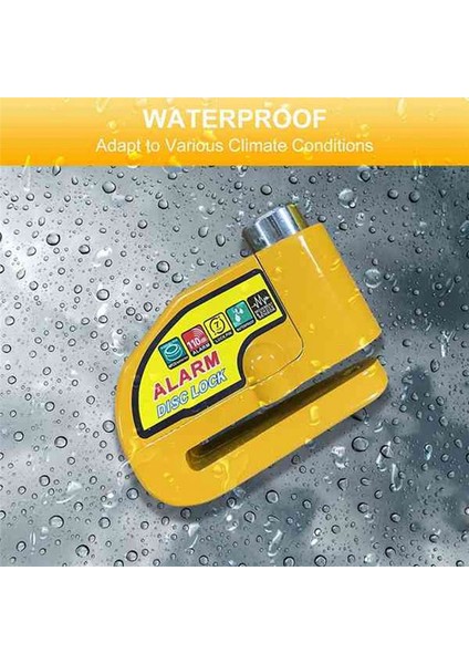 Motosiklet Disk Fren Kilidi Motosiklet Bisiklet Scooter Güvenlik Kilidi Su Geçirmez Alarm Sesi Hatırlatma Kablosu ile (Yurt Dışından) indirimleri