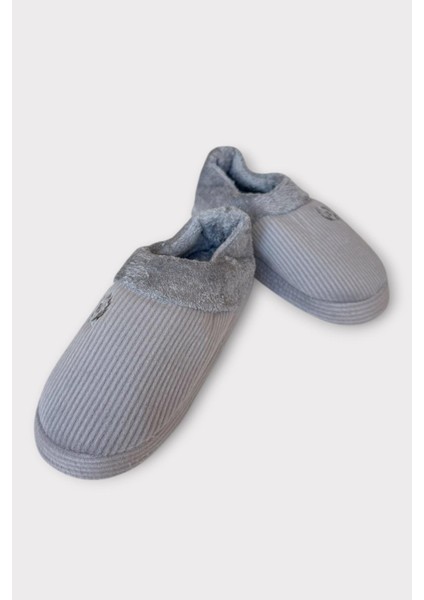 Erkek Hafif Kaydırmaz Taban Ev Ayakkabısı Panduf Gri modelleri