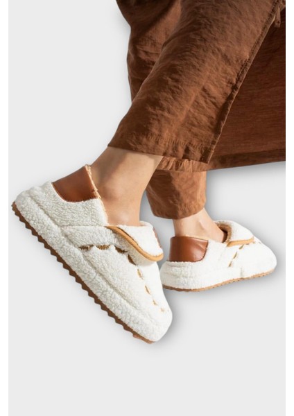 Pofuduk Ses Yapmaz Eva Taban Kadın Panduf Beyaz fırsatları