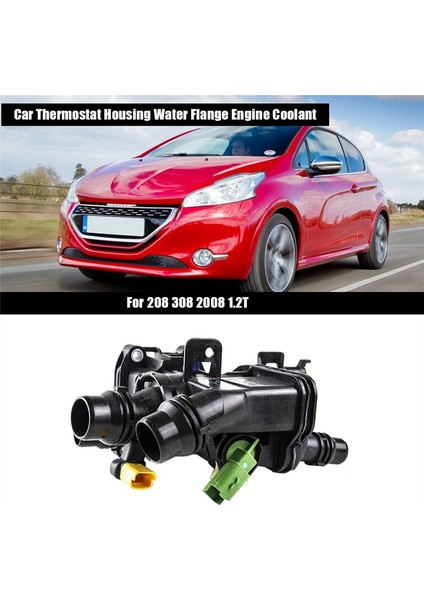 9812131480 Araba Termostat Gövde Su Flanşı Motor Soğutucu Peugeot 308 1 2t (Yurt Dışından)