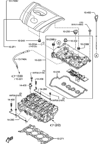 Mazda L502-10-210E Için L502-10-210C Valf Kapak Silindir Kafa Kapağı L36G10210 (Yurt Dışından) indirimleri