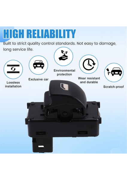 Citroen C4 Peugeot 207 6554.QL 6554QL Cam Kaldırma Anahtarı Kontrol Düğmesi Sol Hd (Yurt Dışından) fırsatları