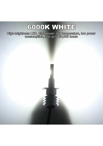 4 Adet H3 Süper Parlak LED Ön Far Sis Lambası Sürüş Lamba Ampulü Kiti 6000K Beyaz 10W (Yurt Dışından) modelleri