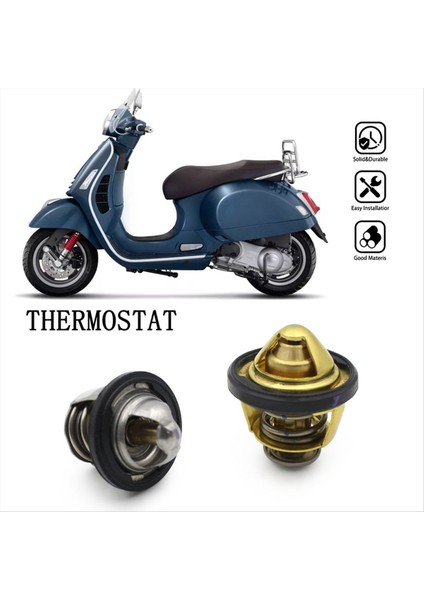 Vespa GTS250 GTS300 GTV300 Motosiklet Aksesuarları Için Motosiklet Termostat Soğutma Termostat Gümüş (Yurt Dışından) indirimleri